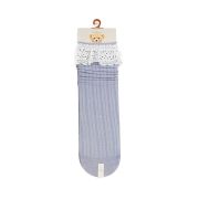 Sokjes met kant licht blauw