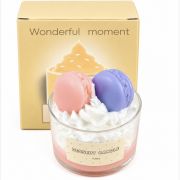 Tasty dessert candle macaron