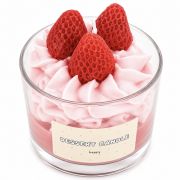 Tasty dessert candle strawberry