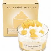 Tasty dessert candle mango