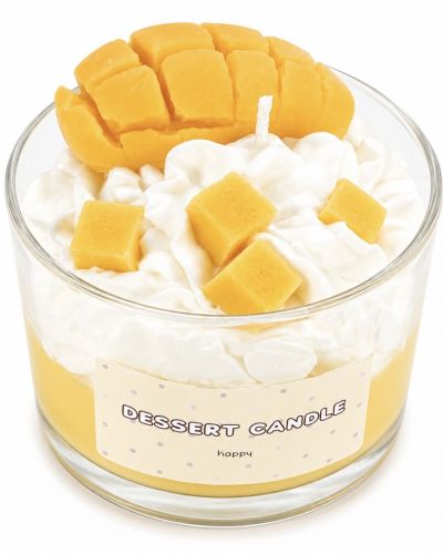 Tasty dessert candle mango